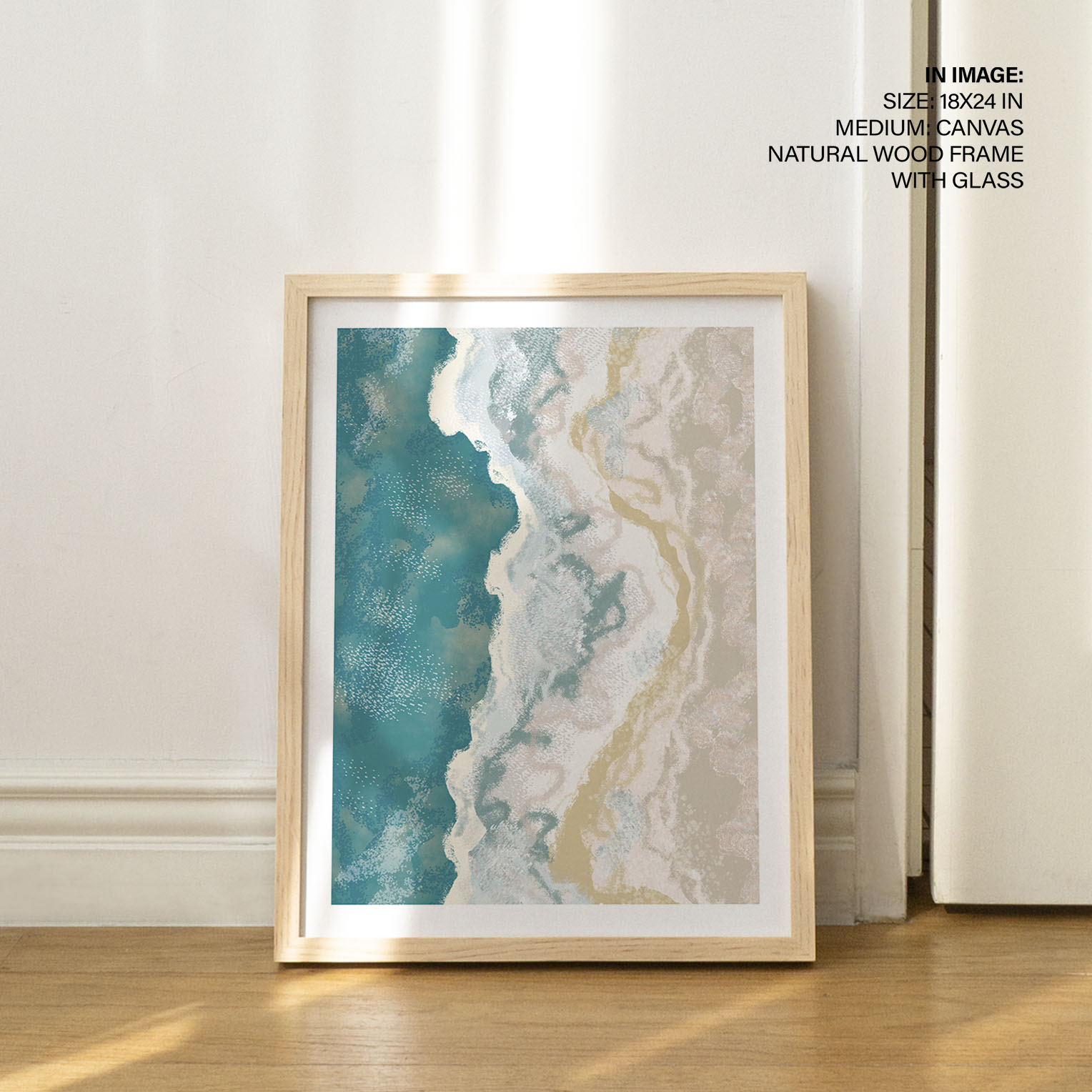 Abstract bohemian beach painting