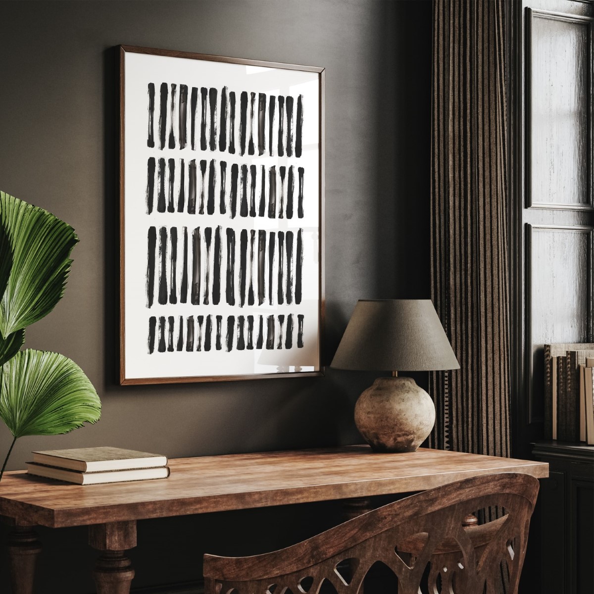 Black and White Abstract Wall Art