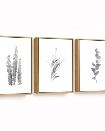 Botanical Leaves Framed Wall Art (Set of 3)