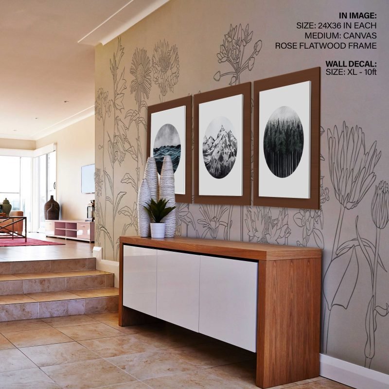 Ocean, Forest, Mountains Framed Wall Art (Set of 3) - Image 2