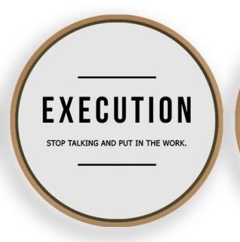 Set of 3 motivational quote - grind, execution, hustle