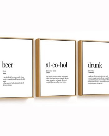 Set of 3 bar quote - beer, alcohol, drunk