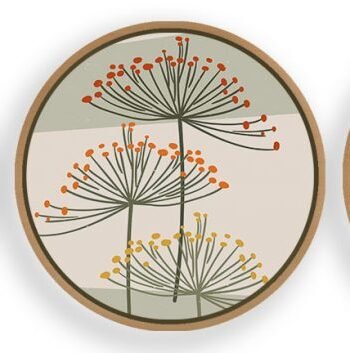 Set of 3 abstract flower and plant,Wall Frame