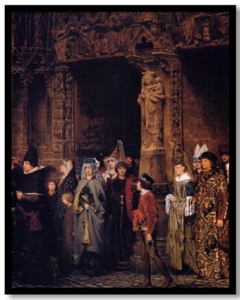 Leaving Church in the Fifteenth Century by Sir Lawrence Alma Tadema (1864)