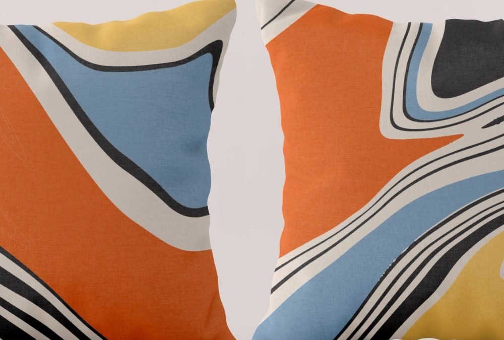 Set of 2 fluid abstrue pattern cushion cover - Image 2