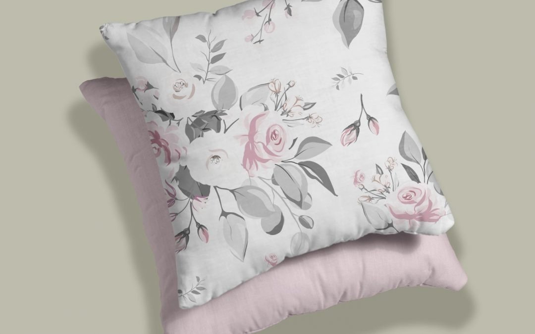 Set of 2 alluring salmon roses cushion cover - Image 2