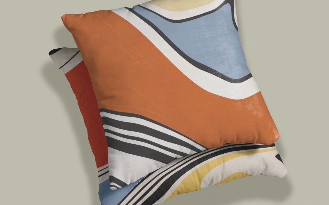 Set of 2 fluid abstrue pattern cushion cover - Image 5