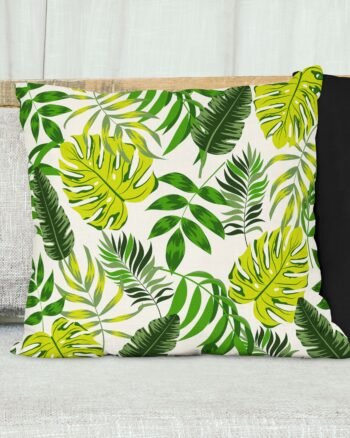 Jungle leaf seamless cushion cover