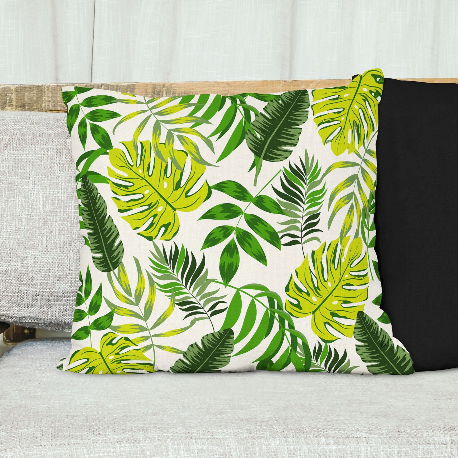 Jungle leaf seamless cushion cover