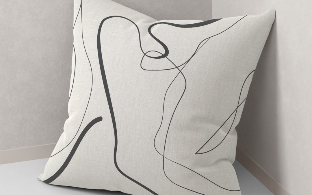 Set of 2 abstract minimal geometric cushion cover - Image 5