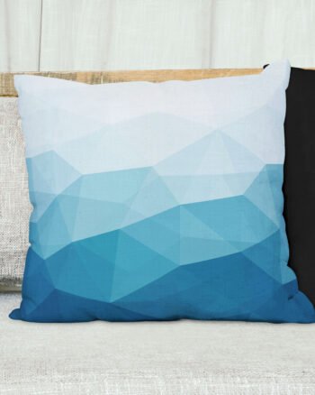 Yellow geometric cushion cover