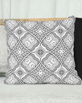 Black and white seamless pattern cushion cover