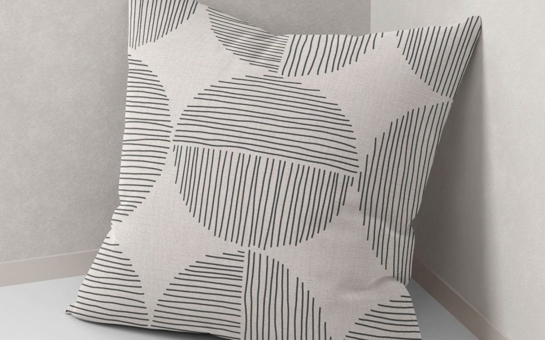 Set of 2 geometric scandinavian outline cushion cover - Image 3