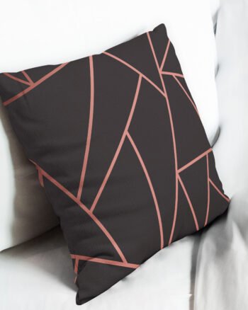 Brown Geometric cushion cover