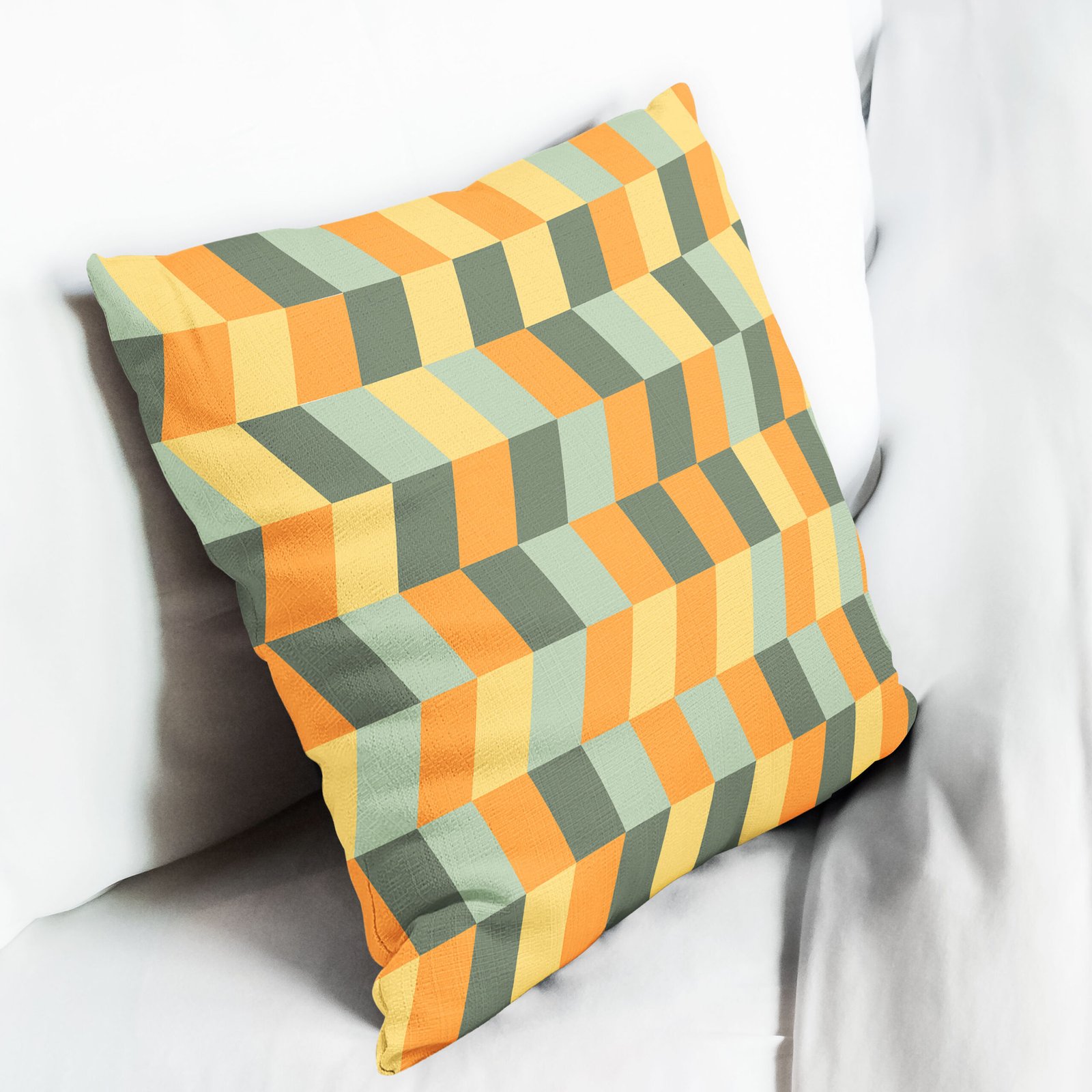 Black and white bear geometric cushion cover - Image 6