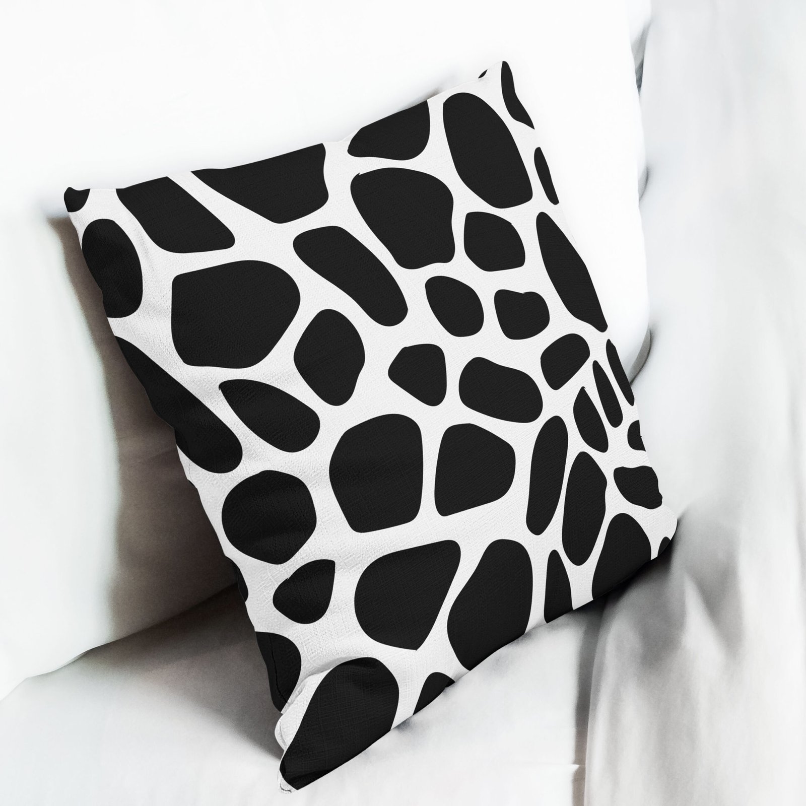 Black and white zebra print cushion cover - Image 2