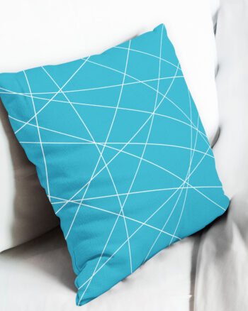 Navy blue seamless geometric cushion cover