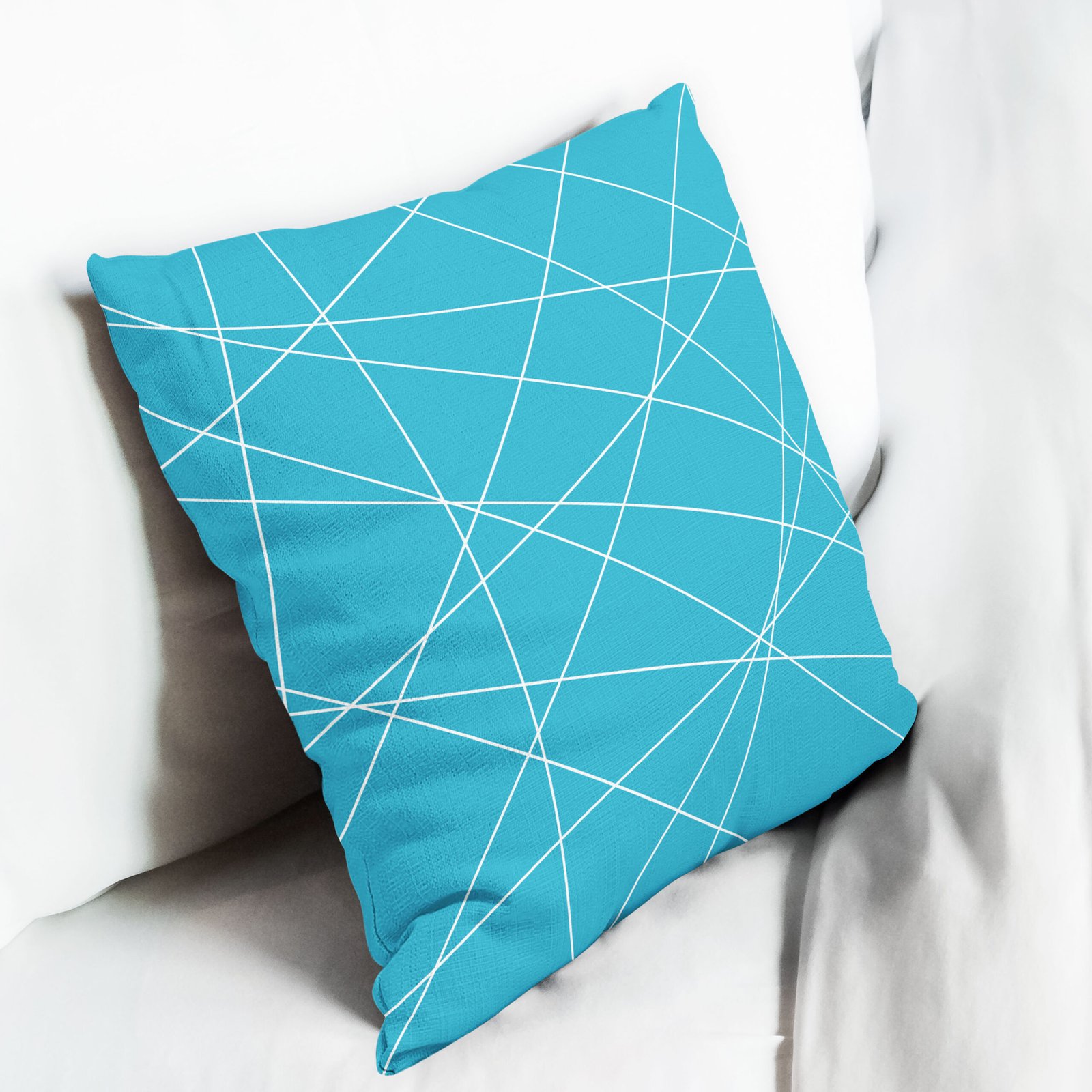 Navy blue seamless geometric cushion cover