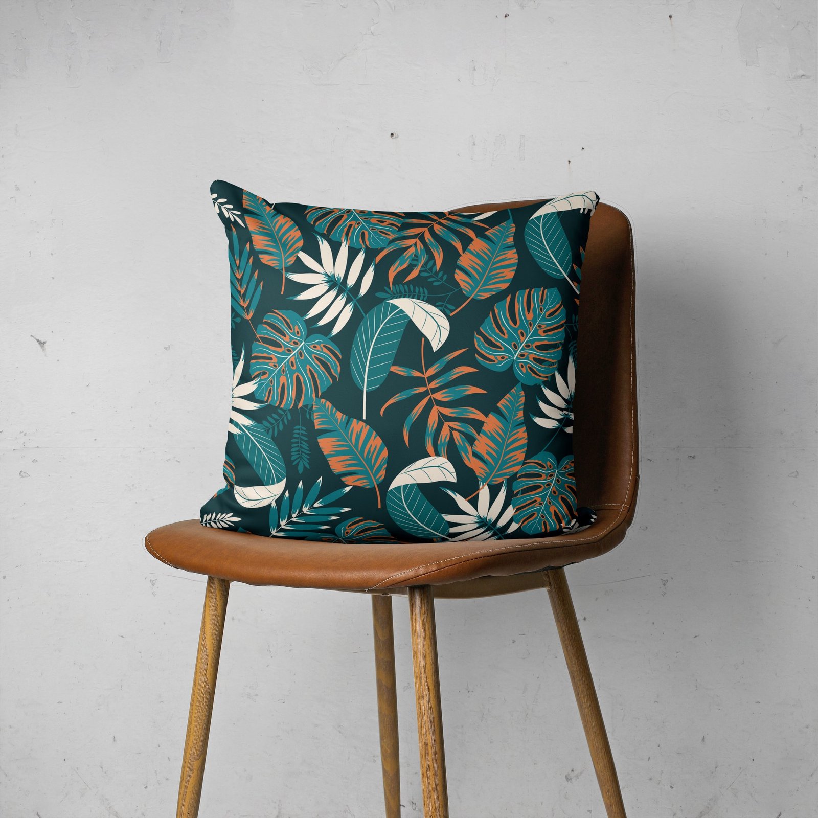 Seamless monstera leaves cushion cover - Image 4