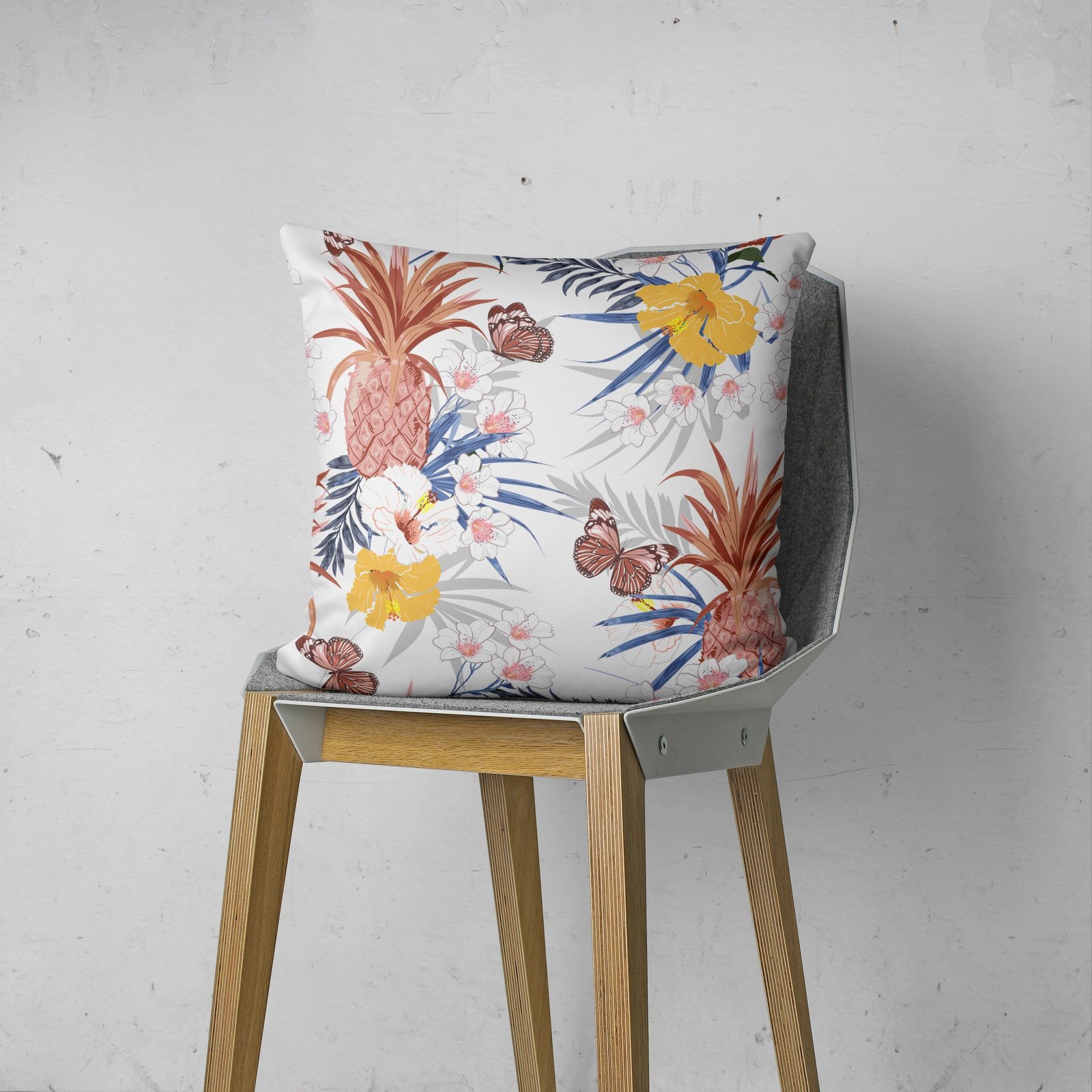 Butterflies and flowers cushion cover - Image 3