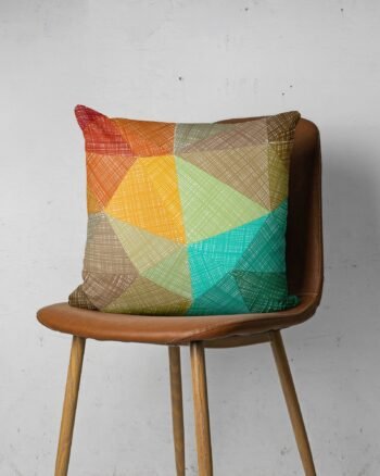 Line pattern geometric cushion cover
