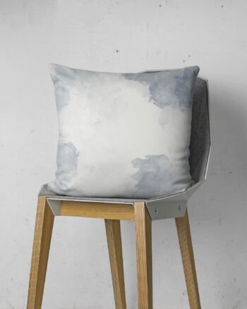 White watercolor speckle cushion cover