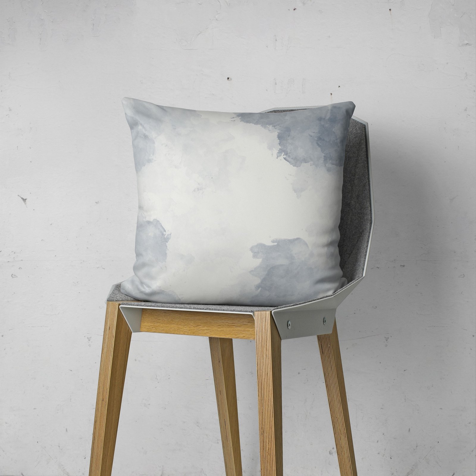 White watercolor speckle cushion cover