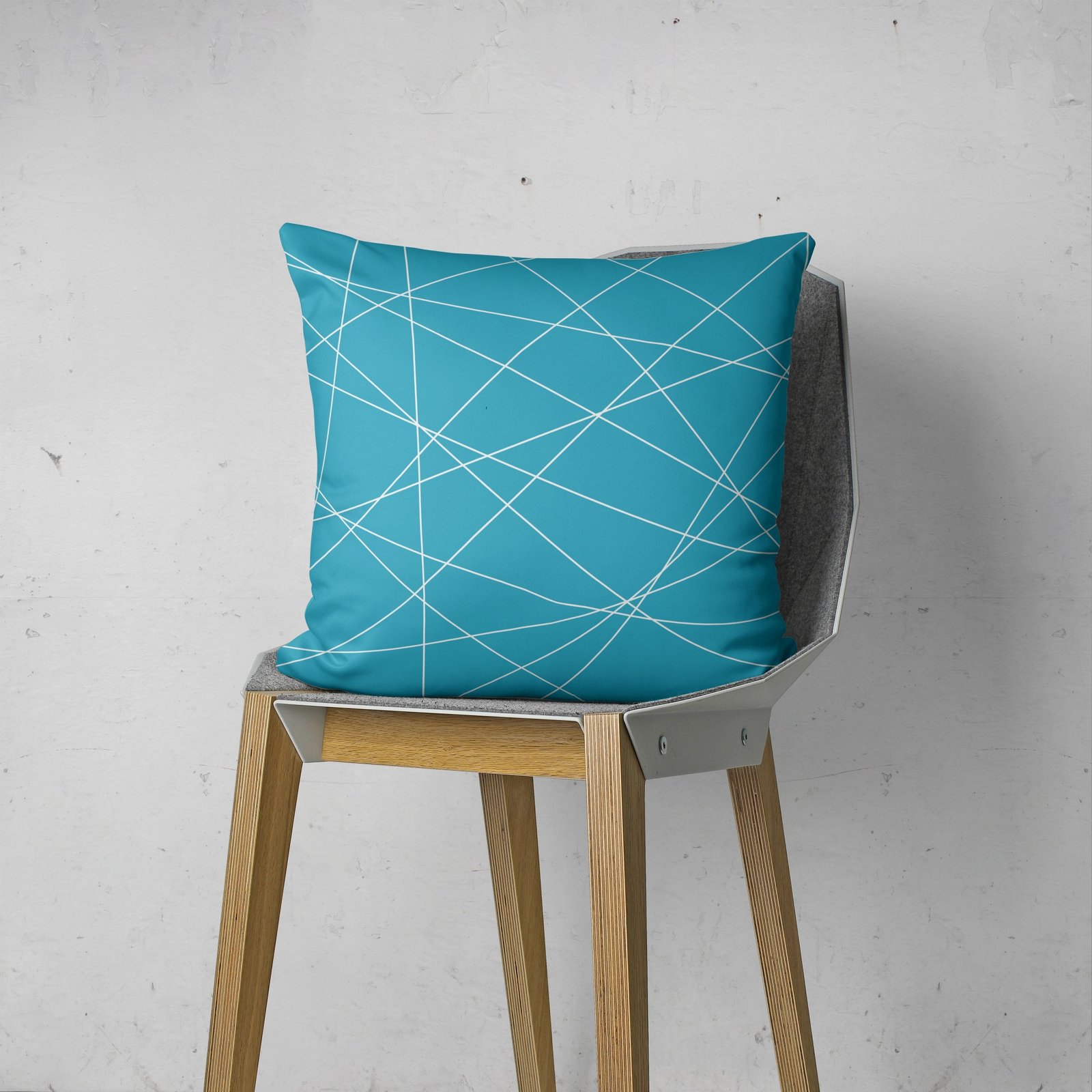 Navy blue seamless geometric cushion cover - Image 6