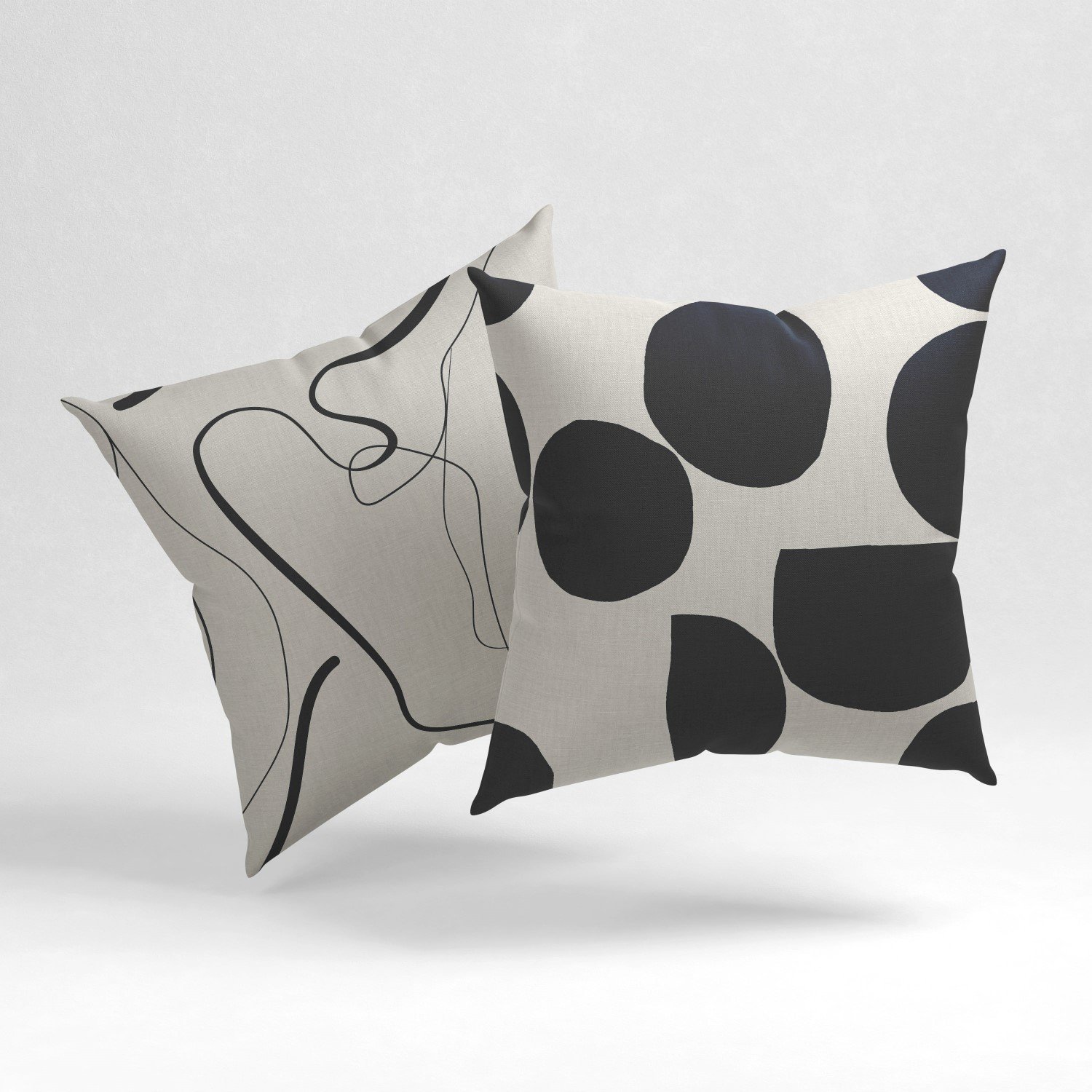 Set of 2 abstract minimal geometric cushion cover - Image 6