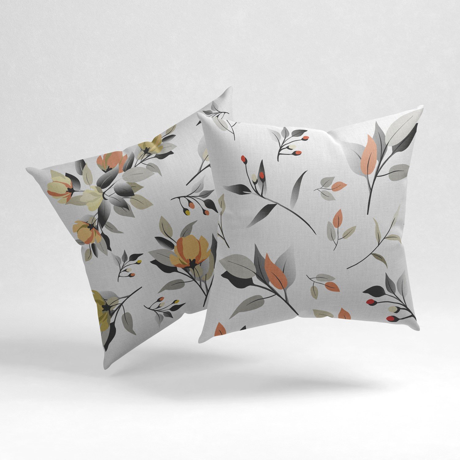 Set of 2 alluring botanical pattern cushion cover