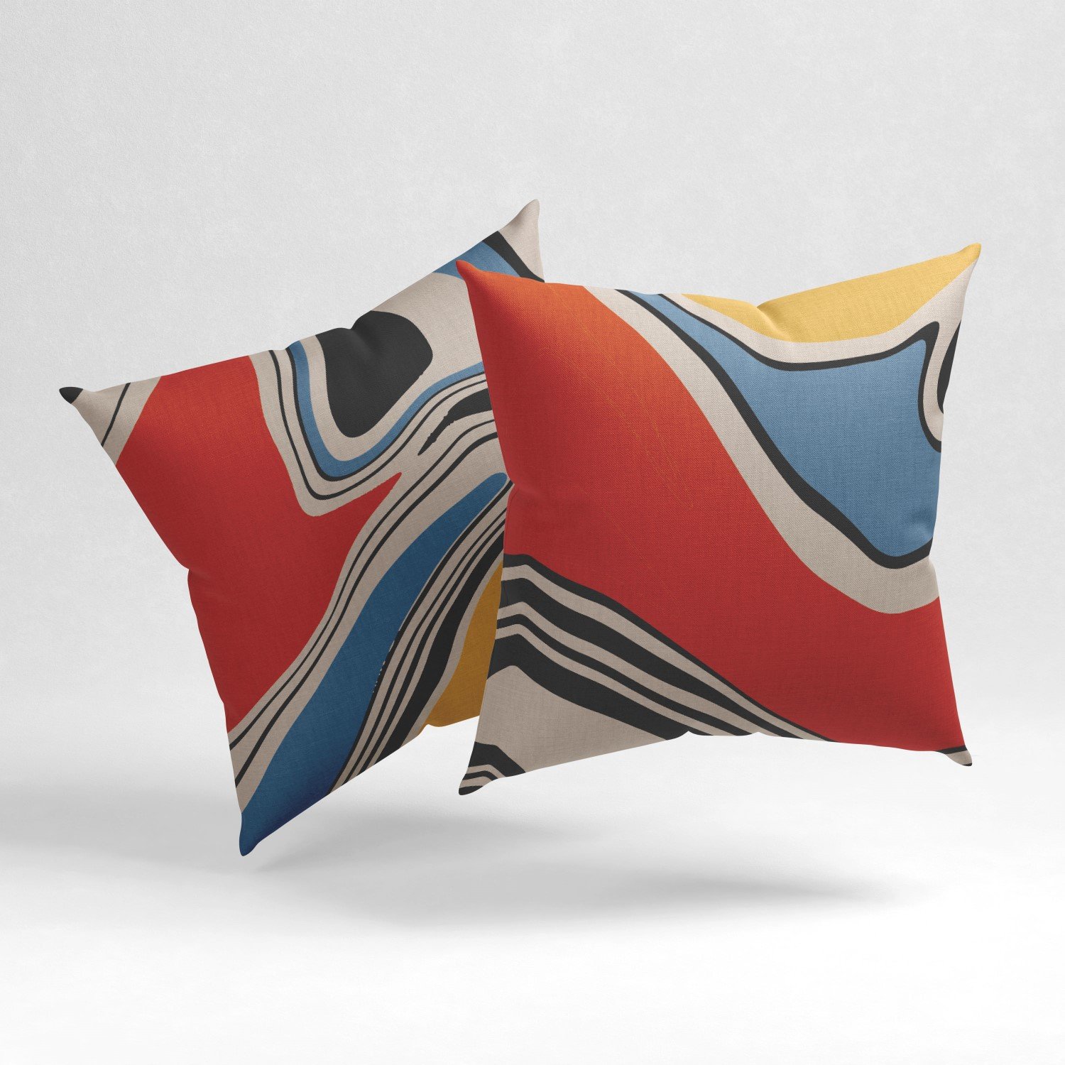 Set of 2 fluid abstrue pattern cushion cover - Image 6