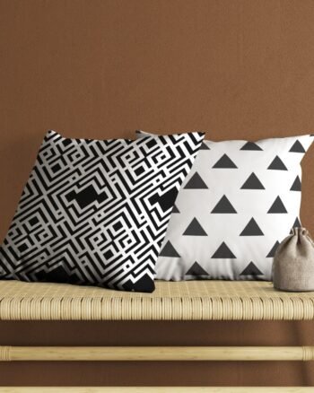 Set of 2 semblance geometric cushion cover