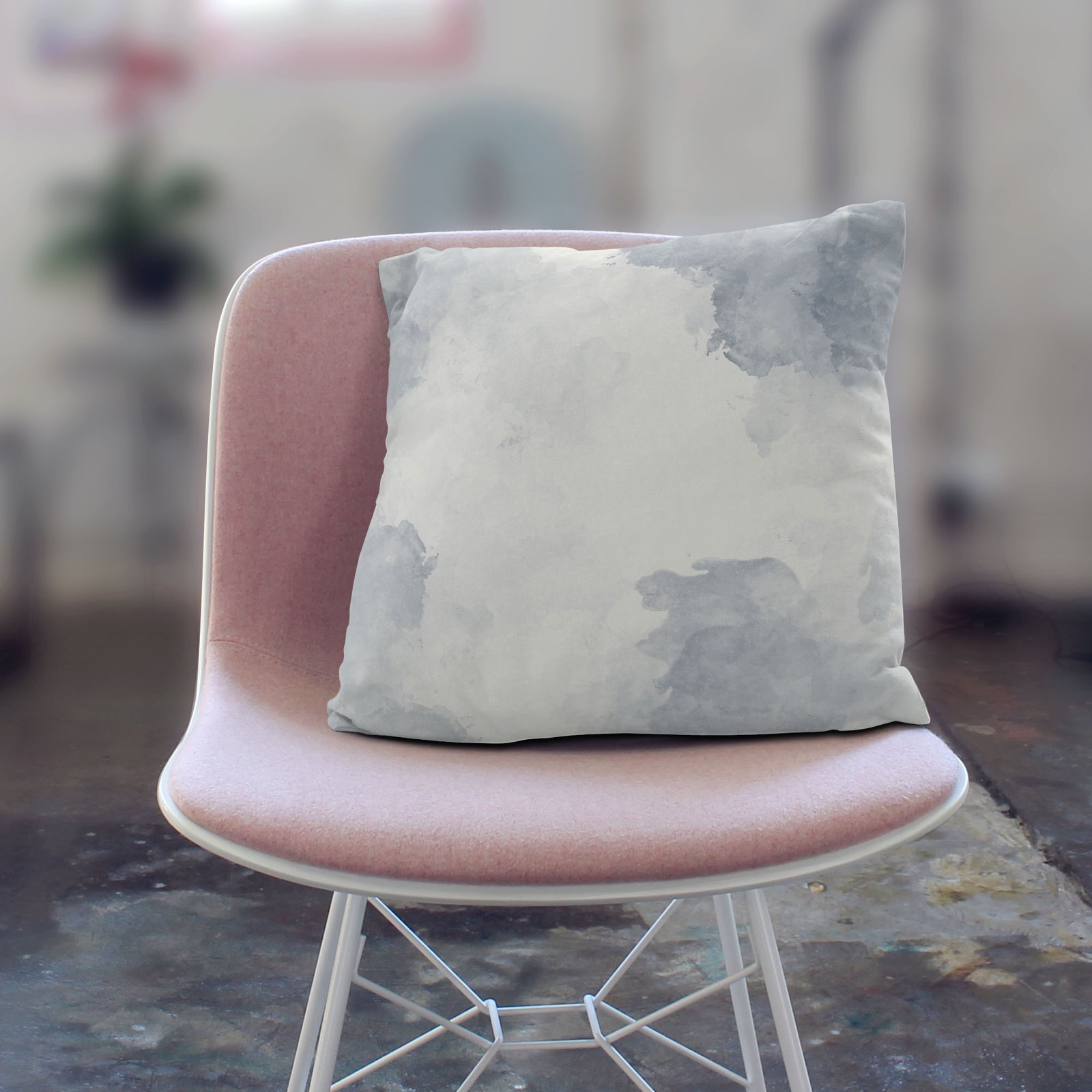 White watercolor speckle cushion cover - Image 2