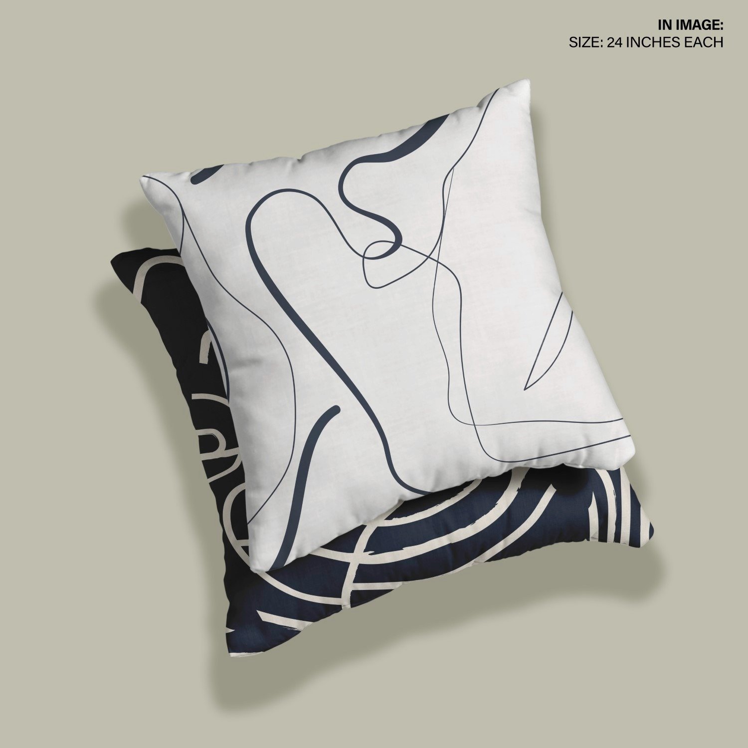 Set of 2 abstrue line pattern cushion cover - Image 4