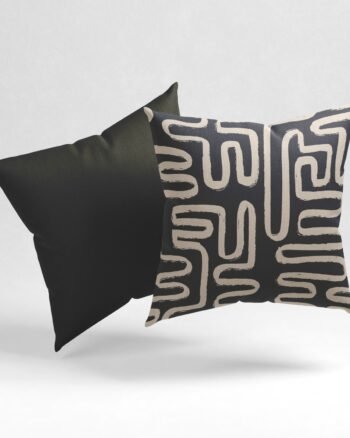 Set of 2 turf contour line cushion cover