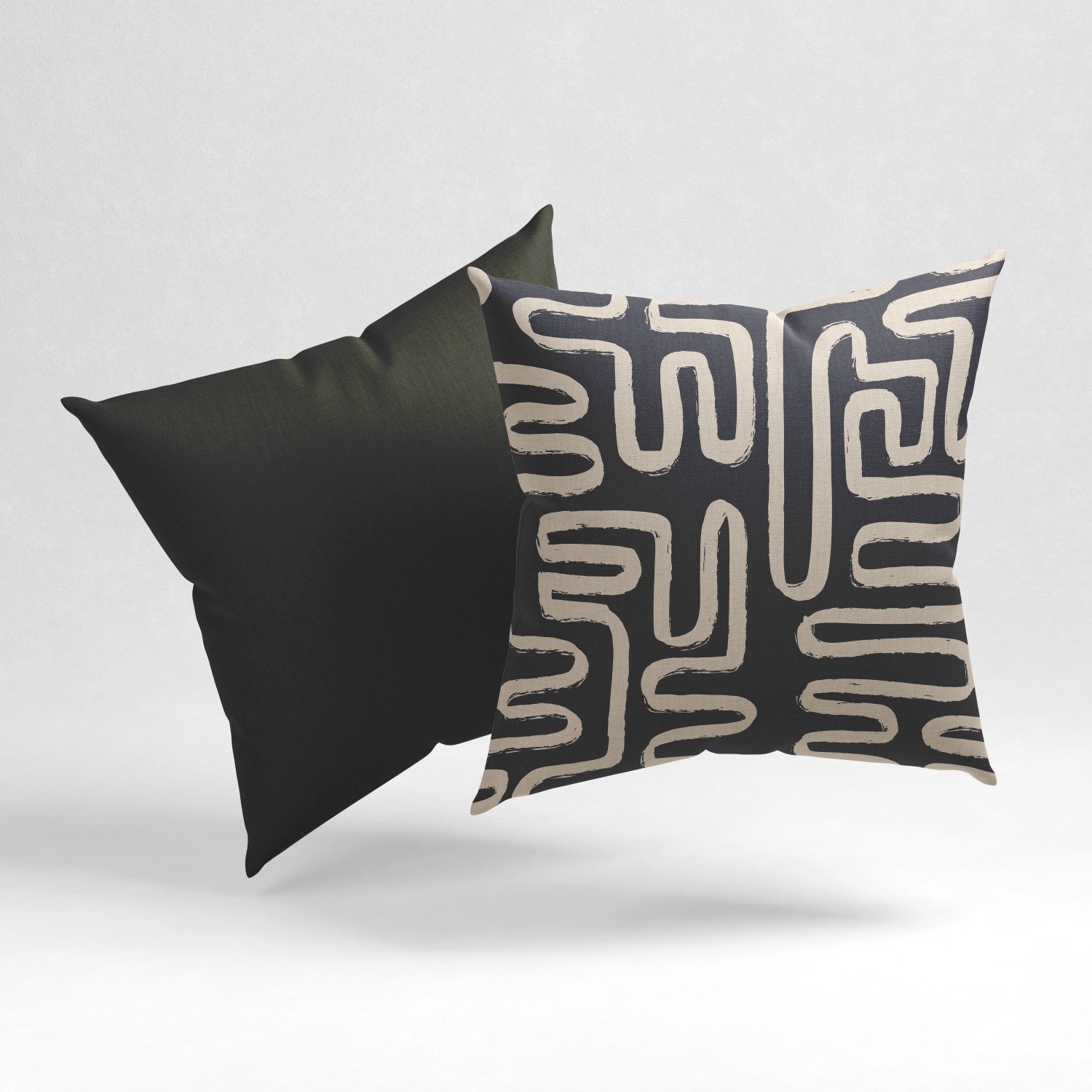 Set of 2 turf contour line cushion cover