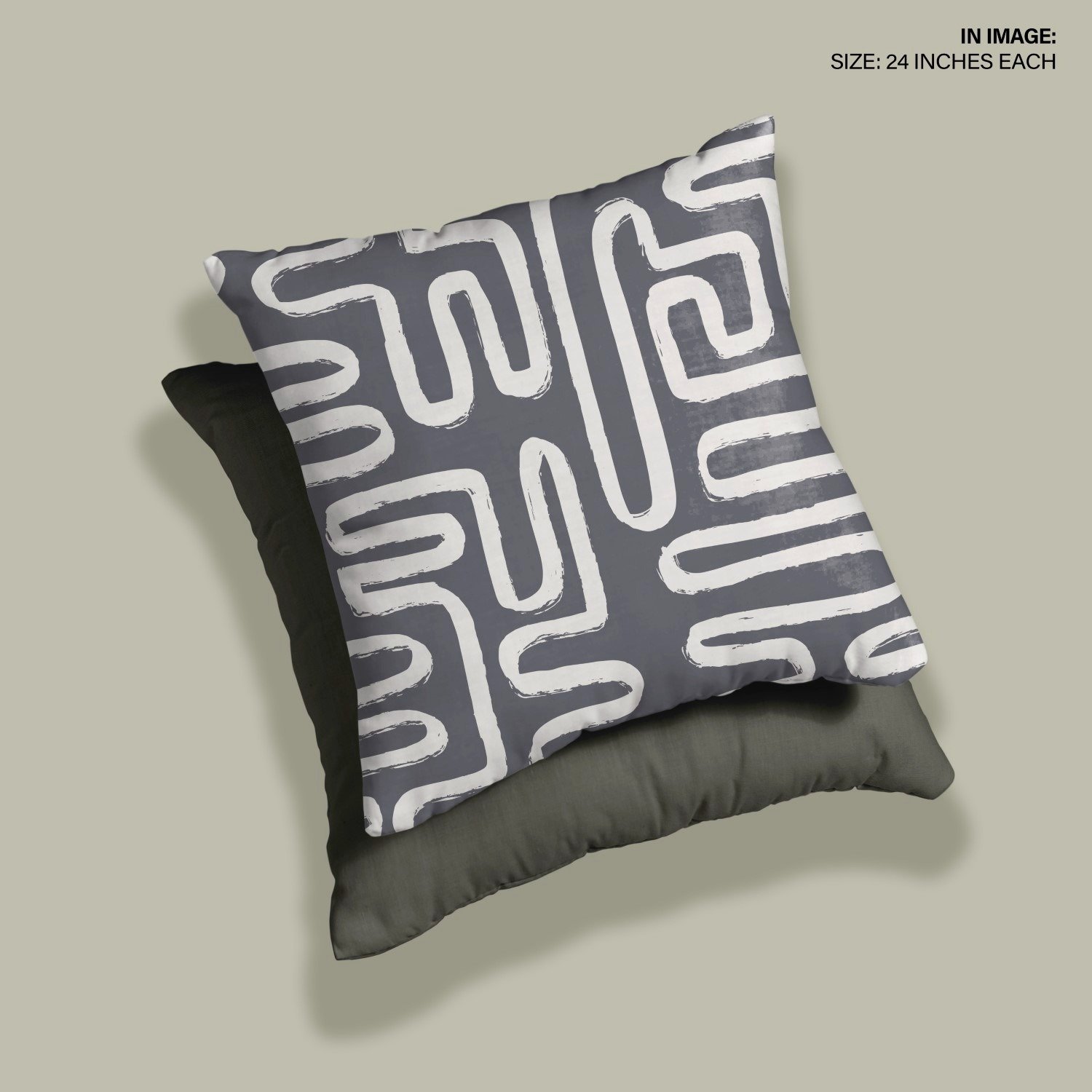 Set of 2 turf contour line cushion cover - Image 4