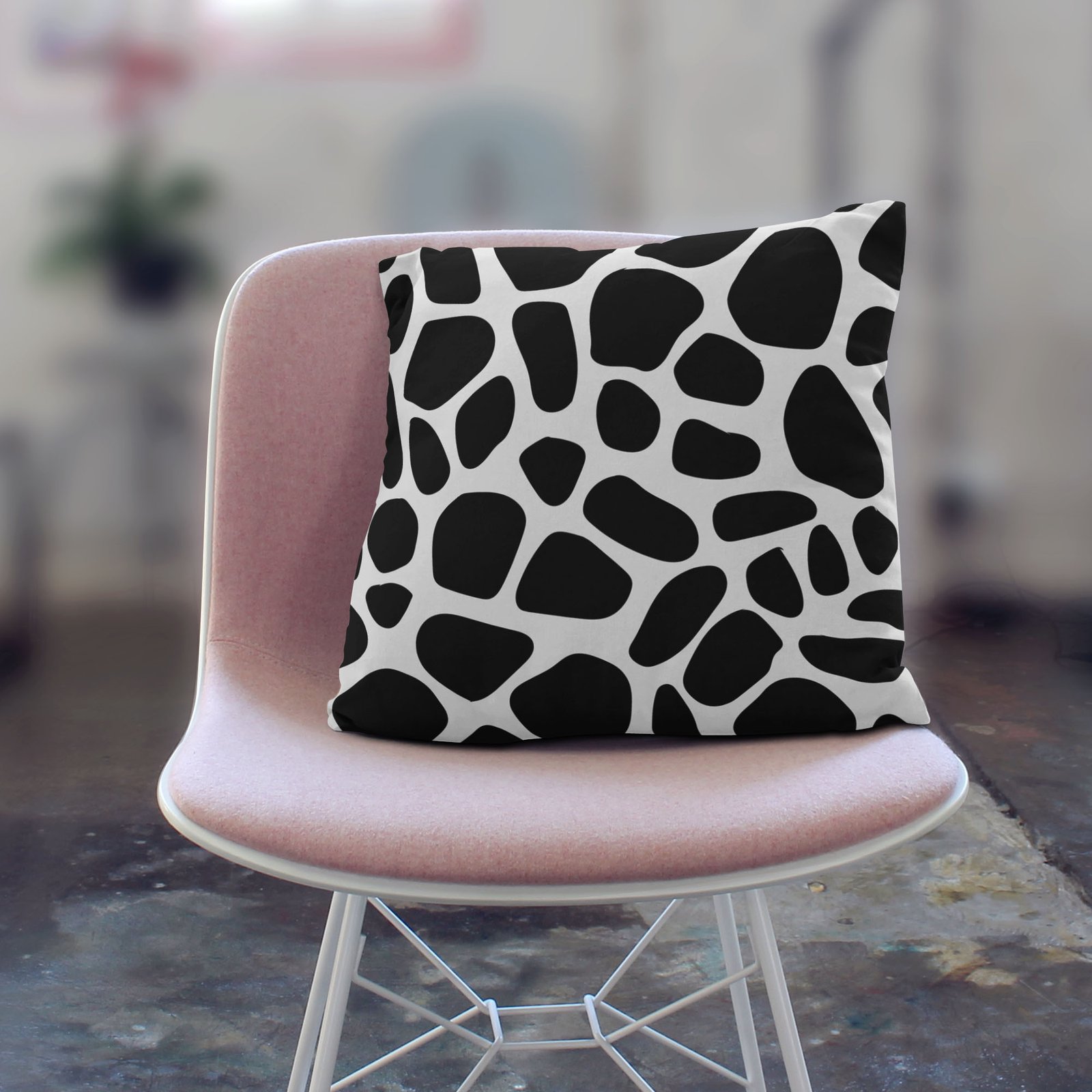 Black and white zebra print cushion cover