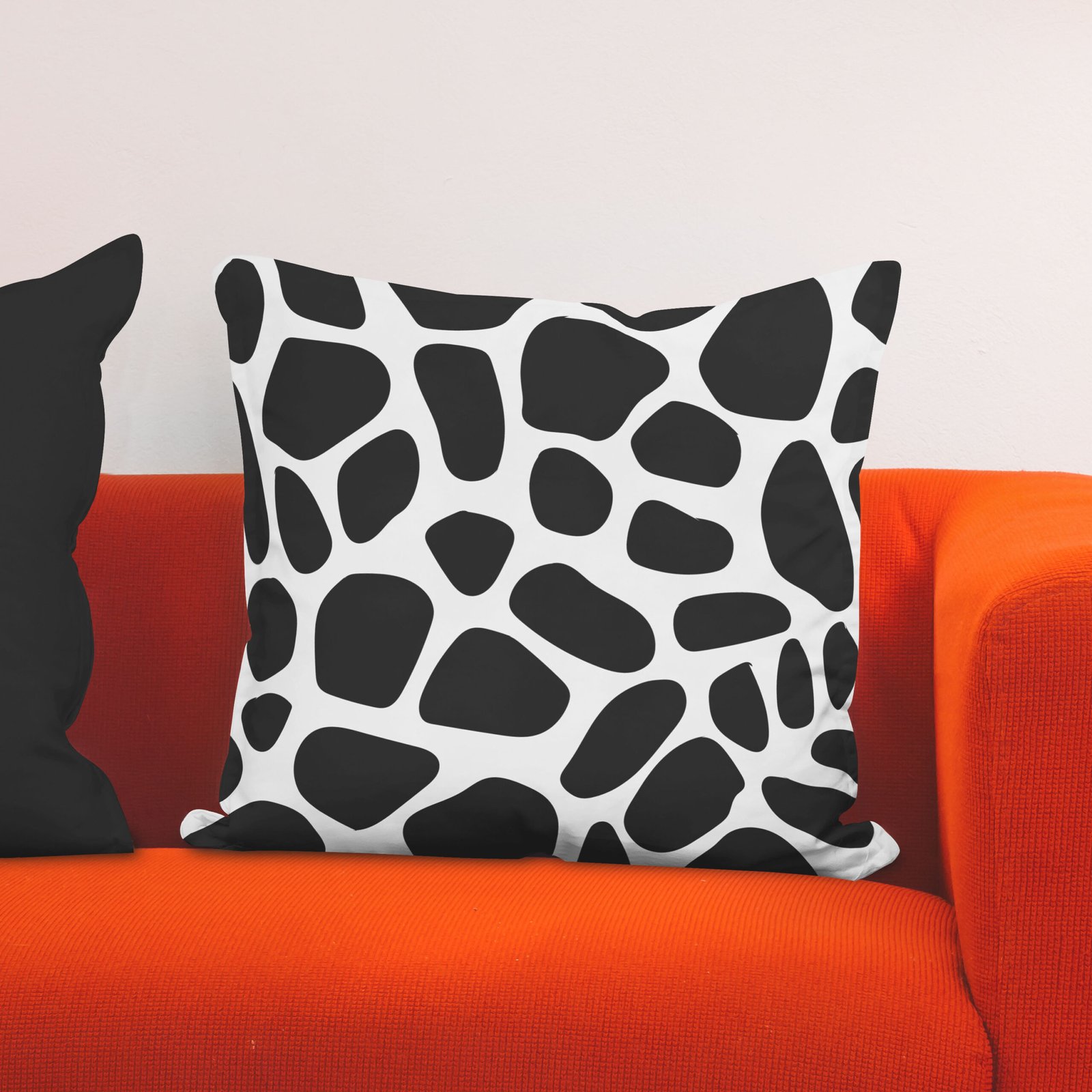 Black and white zebra print cushion cover - Image 3