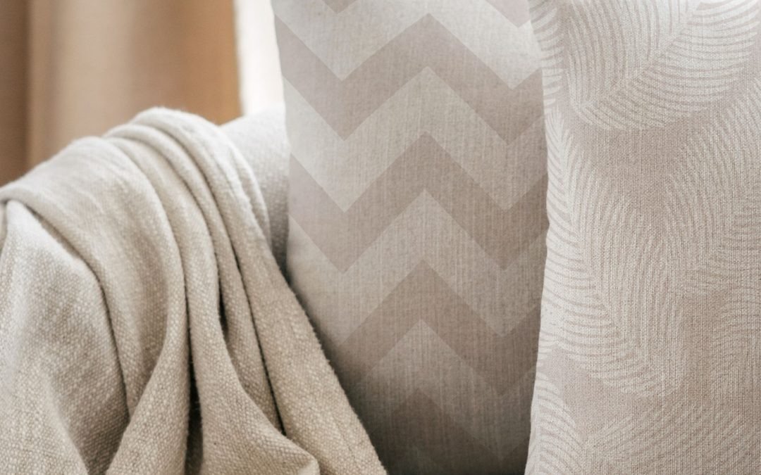 Set of 2 seamless botanical groove pattern cushion cover - Image 2